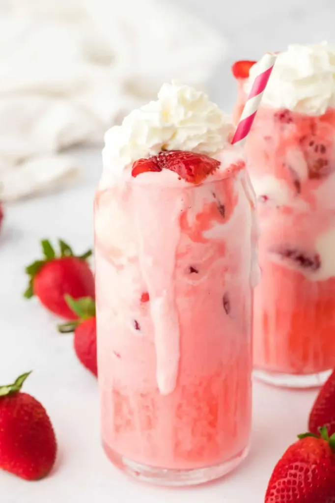 Strawberry Ice Cream Float