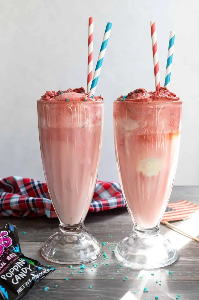 Strawberry and Coke Ice Cream Float