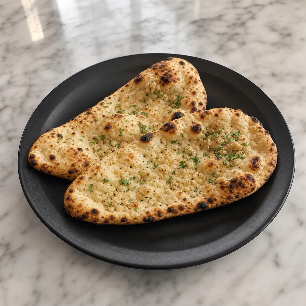 Garlic Naan (No Butter)