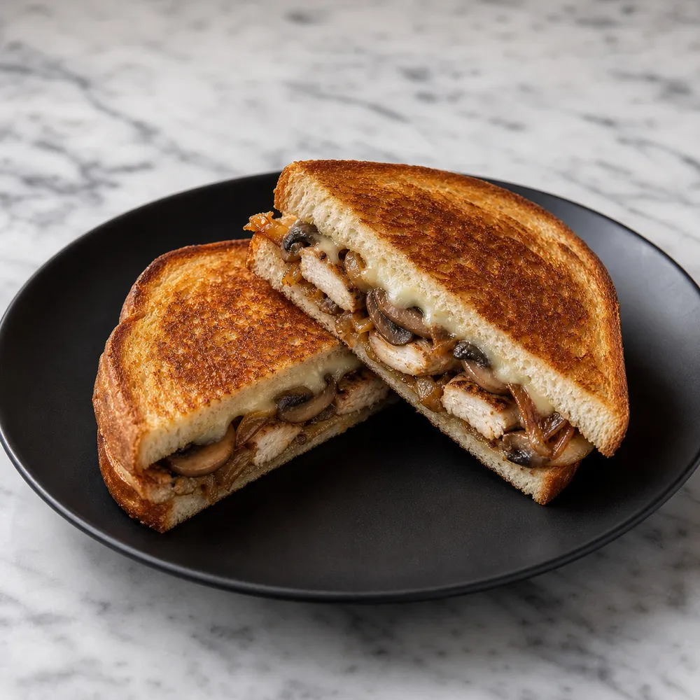 Grilled Chicken & Mushroom Sandwich (No Extra Cheese, No French Fries, No Extra Chicken)