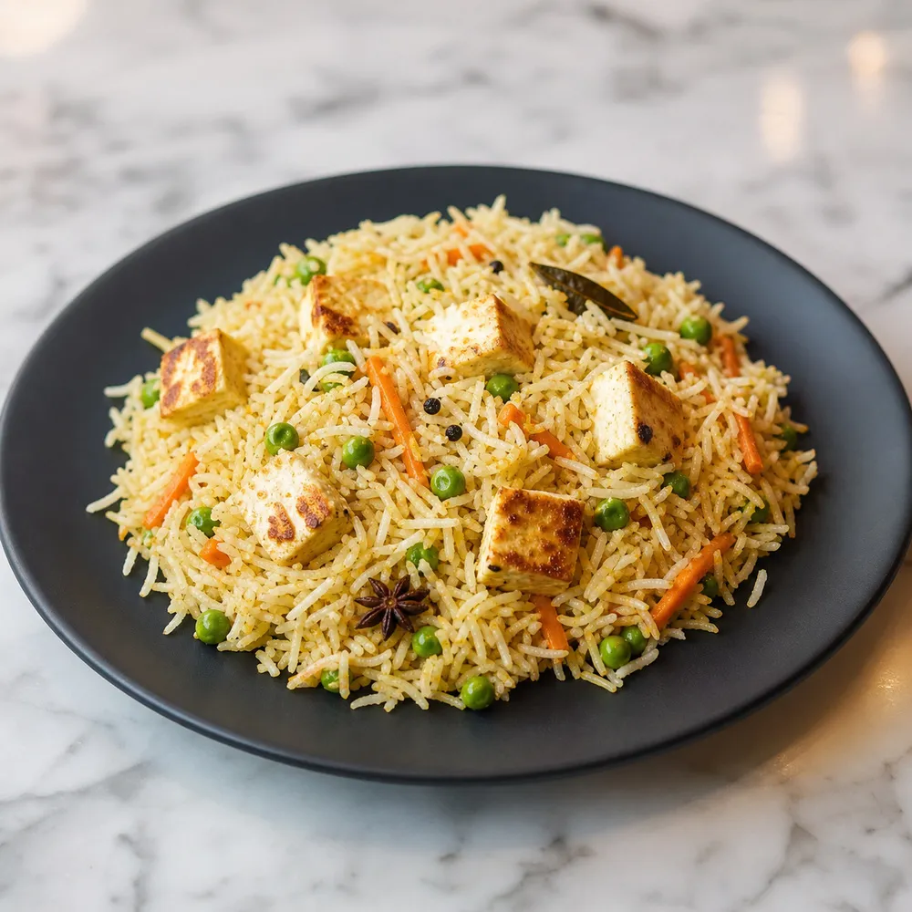 Paneer Pulao (No Butter)