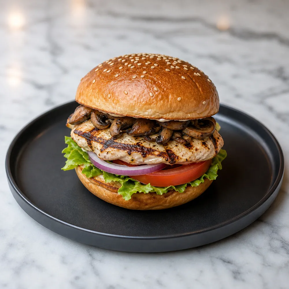 Grilled Chicken & Mushroom (No Extra Cheese, No French Fries)