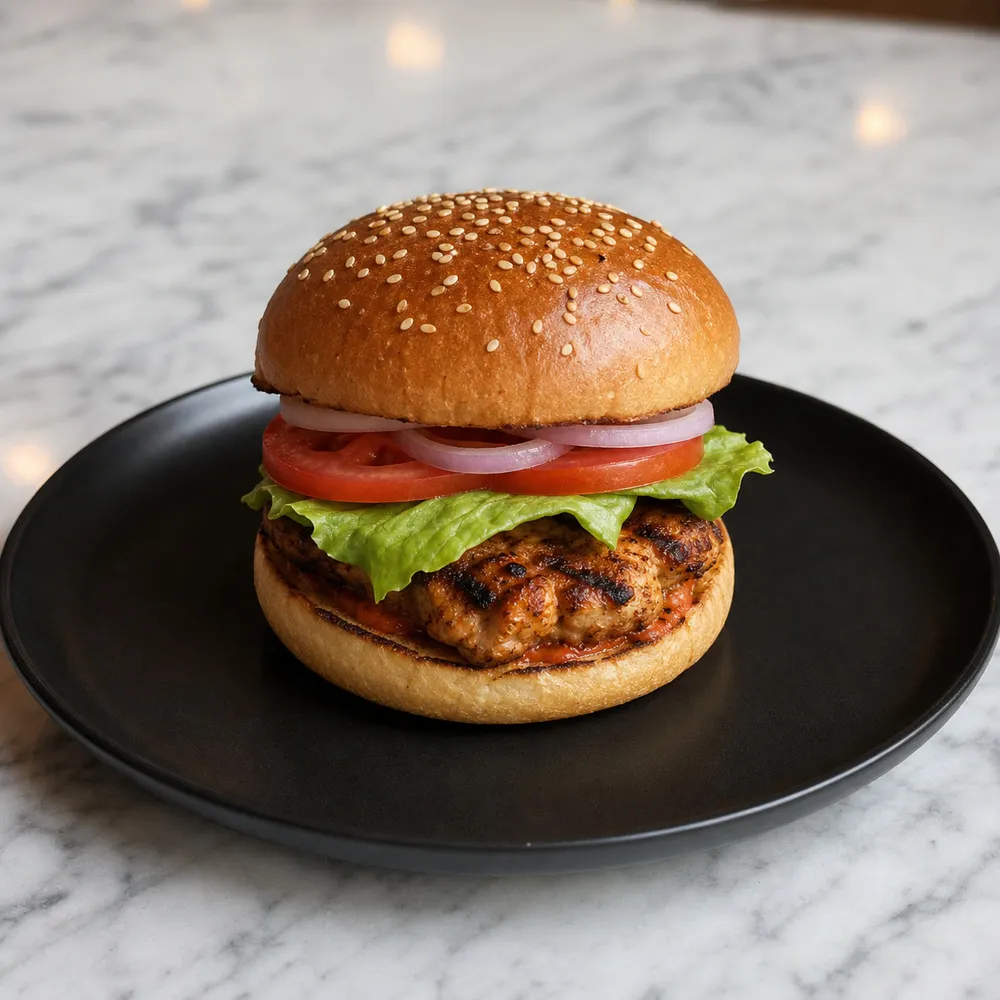 Angara Chicken Burger (No Extra Cheese, No French Fries)