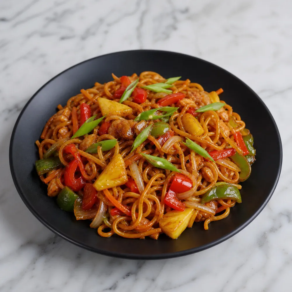 Indonesian Sweet and Sour Noodles (Burnt Garlic, No Extra Chicken)