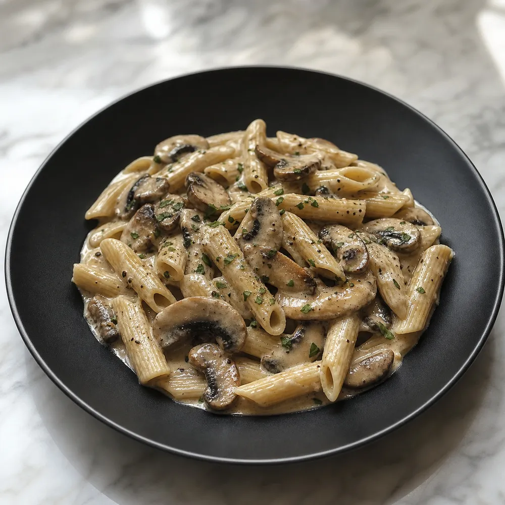 Pasta ai Funghi (Penne, Marinara, No Extra Chicken)