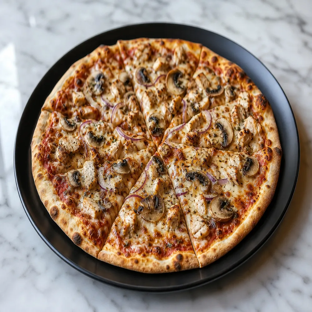 Chickshroom Pizza (No Extra Cheese, No French Fries, No Extra Chicken)