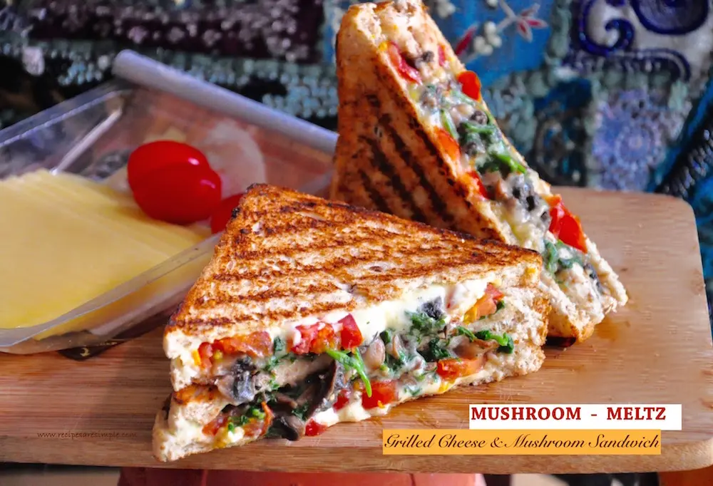 Grilled Mushroom Sandwich  (No Extra Cheese, No French Fries, No Extra Chicken)