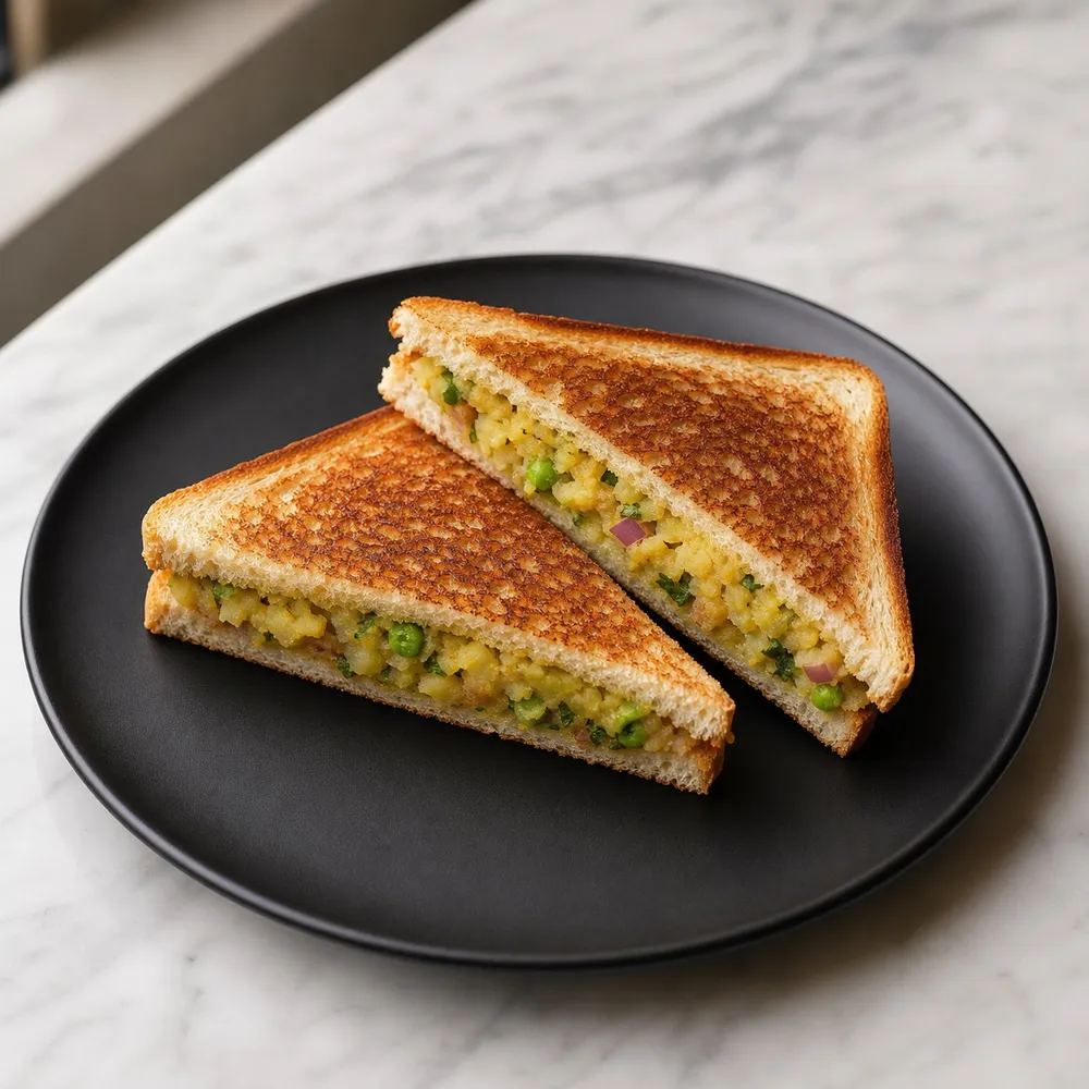 Grilled Potato Sandwich  (No Extra Cheese, No French Fries, No Extra Chicken)