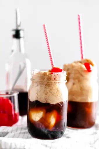 Vanilla and Coke Ice Cream Float